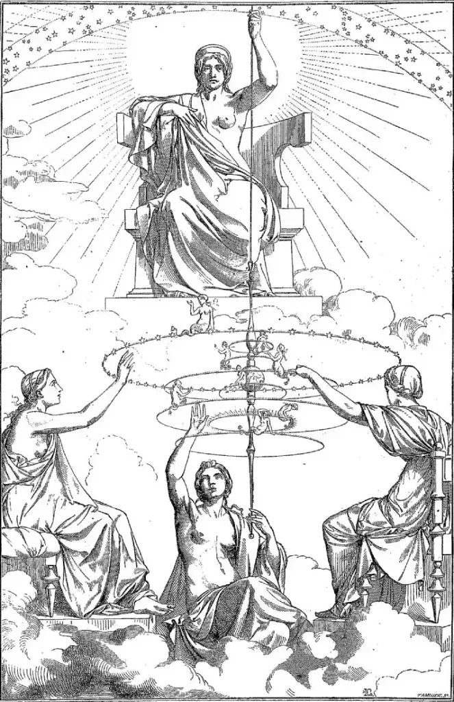 Ilustración del mito de Er por Edmond Lechevallier-Chevignard en 1857
